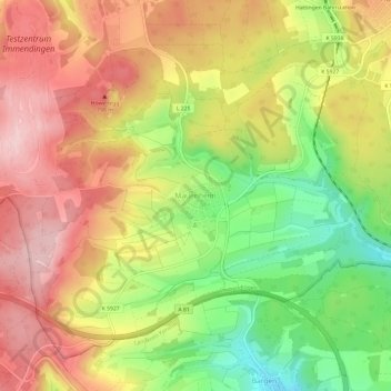 Mauenheim topographic map, elevation, terrain