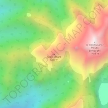 Table Mount topographic map, elevation, terrain