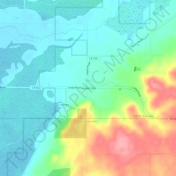 Nessen City topographic map, elevation, terrain