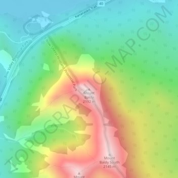 Mount Baldy topographic map, elevation, terrain