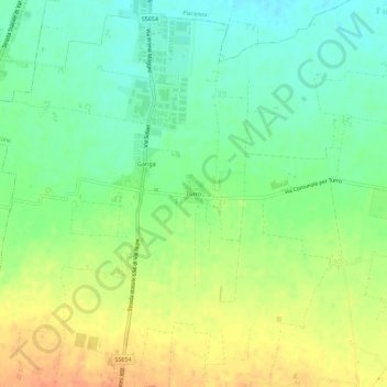 Turro topographic map, elevation, terrain
