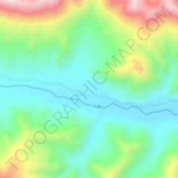 Wanye topographic map, elevation, terrain