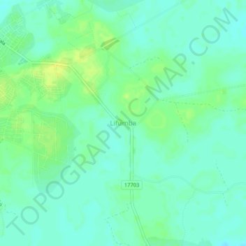 Lifumba topographic map, elevation, terrain