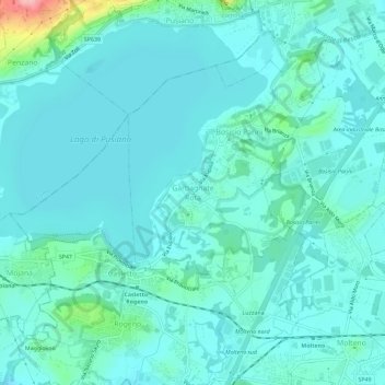 Garbagnate Rota topographic map, elevation, terrain