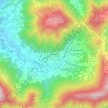 Dossello topographic map, elevation, terrain