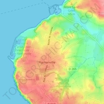 Cités du Valtac topographic map, elevation, terrain