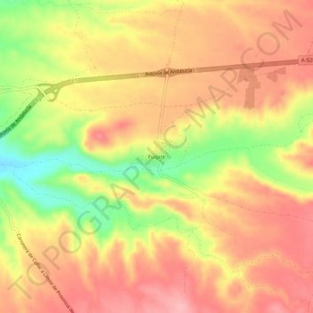 Pulpite topographic map, elevation, terrain