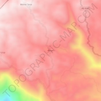Piriari topographic map, elevation, terrain