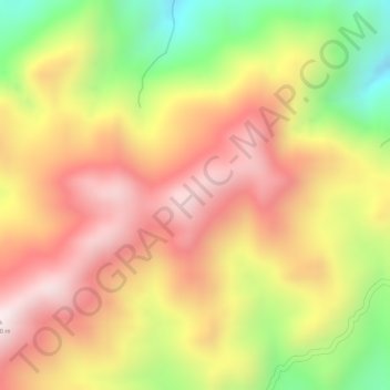 Mokoni topographic map, elevation, terrain