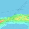 Centro Habana topographic map, elevation, terrain