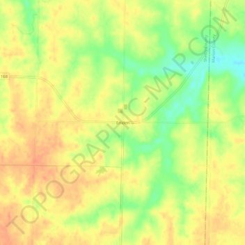 Emden topographic map, elevation, terrain