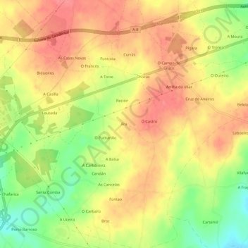 Fra topographic map, elevation, terrain