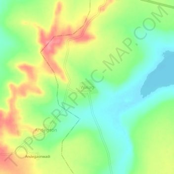 Walag topographic map, elevation, terrain