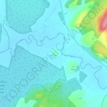 Dunadd topographic map, elevation, terrain