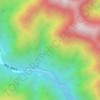 Washiba topographic map, elevation, terrain