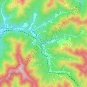Wriston topographic map, elevation, terrain