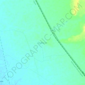 Quillacas topographic map, elevation, terrain
