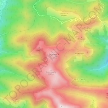 Pelüsagaïna topographic map, elevation, terrain