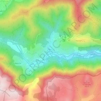 Bez topographic map, elevation, terrain