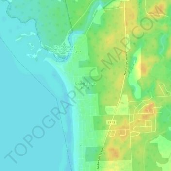 Sauble Beach North topographic map, elevation, terrain