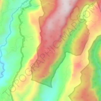 Naringgul topographic map, elevation, terrain