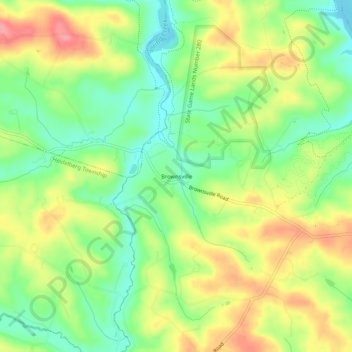 Brownsville topographic map, elevation, terrain