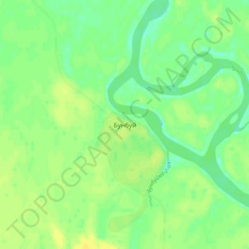 Бунбуй topographic map, elevation, terrain