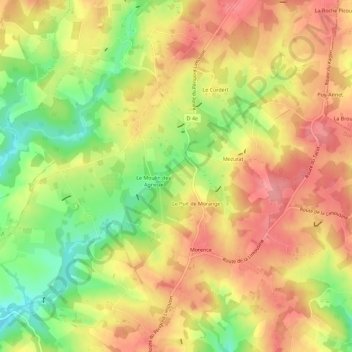 Le Tuquet topographic map, elevation, terrain