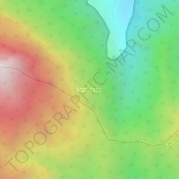 Lambanan topographic map, elevation, terrain