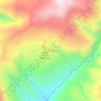 Kwelamdua topographic map, elevation, terrain