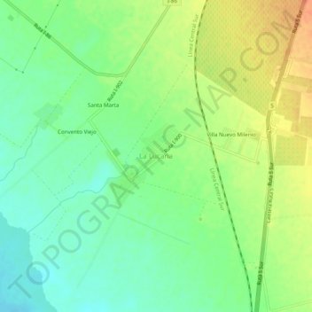 La Lucana topographic map, elevation, terrain