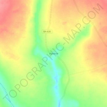 Bandola topographic map, elevation, terrain
