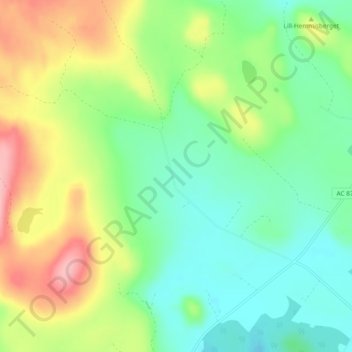Kusmarksliden topographic map, elevation, terrain