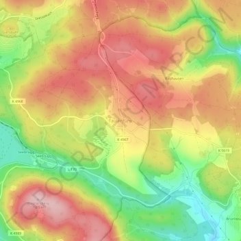 Faulenfürst topographic map, elevation, terrain