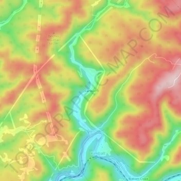 Carswell topographic map, elevation, terrain