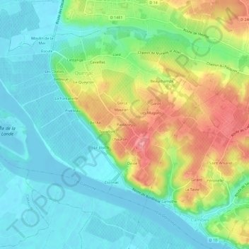 Pastissey topographic map, elevation, terrain