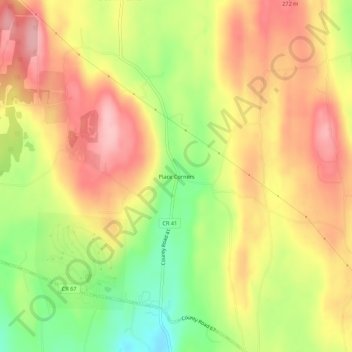 Place Corners topographic map, elevation, terrain