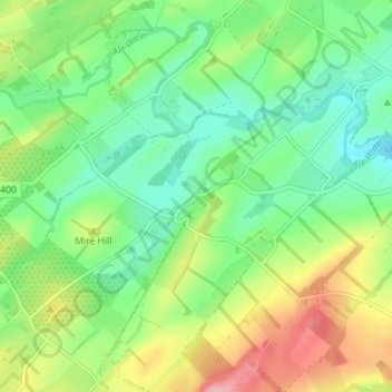 Belses topographic map, elevation, terrain