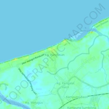 Kg. Bundusan topographic map, elevation, terrain