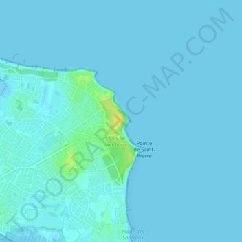 Phare des Dames topographic map, elevation, terrain
