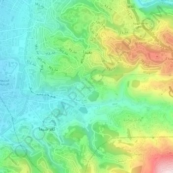 Butshay topographic map, elevation, terrain