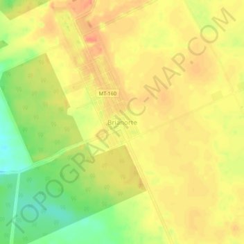 Brianorte topographic map, elevation, terrain
