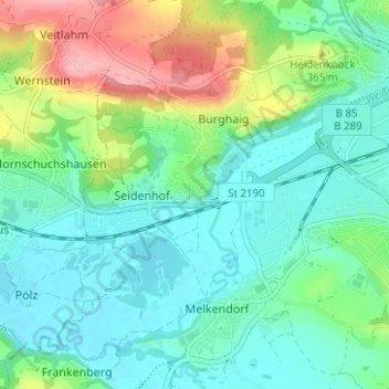 Weinbrücke topographic map, elevation, terrain