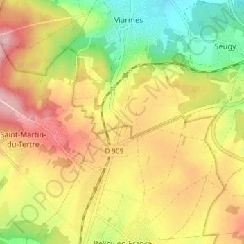 L'Orme topographic map, elevation, terrain