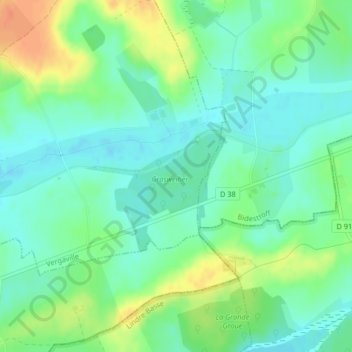 Bois des Dames topographic map, elevation, terrain