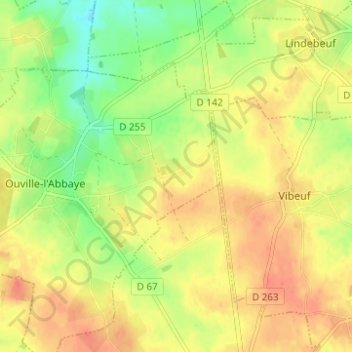 Le Mesnil Roux topographic map, elevation, terrain