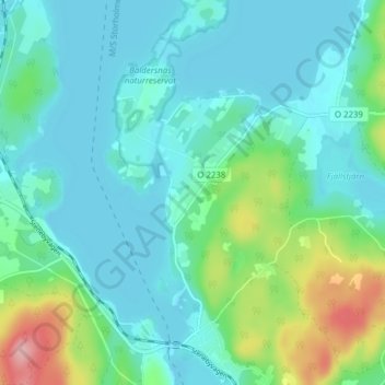 Ekebol topographic map, elevation, terrain