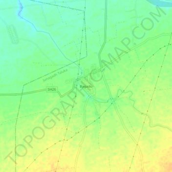 Bagadu topographic map, elevation, terrain