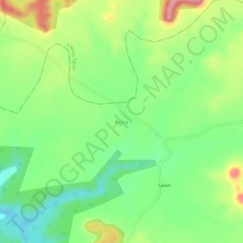 Agra topographic map, elevation, terrain