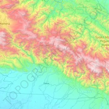 Distrik Duram topographic map, elevation, terrain